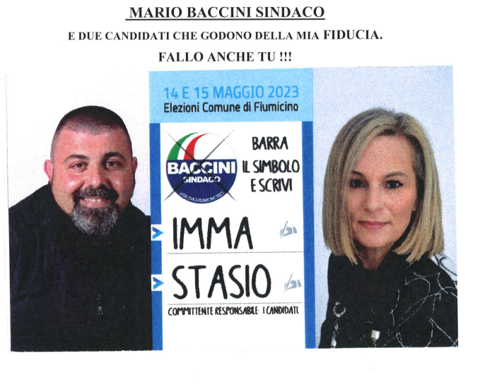 Elezioni Comunali Fiumicino 2023, Mario Baccini Sindaco.